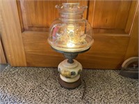 Vintage Floral Hurricane Table Lamp