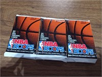 3 SEALED WAX PACKS OF 1991-92 NBA HOOPS CARDS