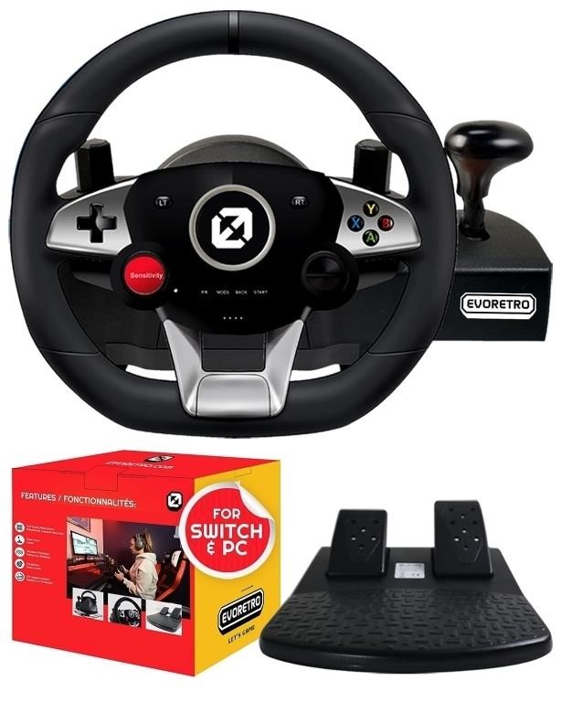 EVORETRO FURY GT-EV3 Steering Wheel for PC,