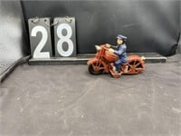 Cast Iron Motorcycle Policeman
