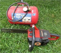 Air tank and chainsaw