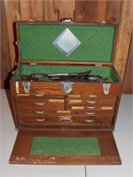 Vintage Craftsman Wooden Portable Tool Box