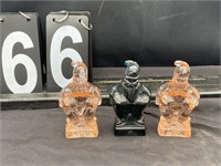 3 Mosser Glass Collectible Figures