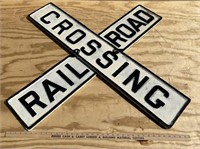 Cast Railroad Crossing Sign