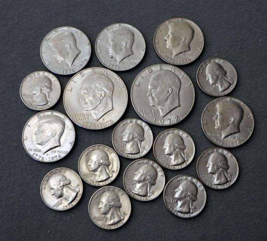 Silver Dollars, Half Dollars & Quarters