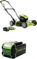 Greenworks 40V 19" BL Lawn Mower w/Battery