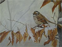 Artist Proof Late November White Throated Sparrow