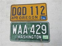 oregon & washington license plates