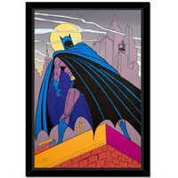 Bob Kane (1915-1998), "Batman Over Gotham" Framed