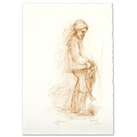 Fisherman Limited Edition Lithograph by Edna Hibel