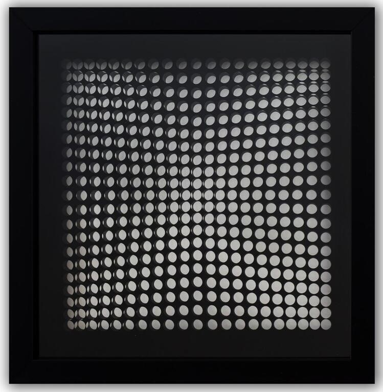 Victor Vasarely- 3D Wall Sculpture/object "Cinetiq