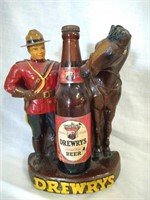 Drewrys Beer Plaster Display 11.5"