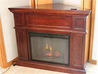 Wood Corner Fireplace Heater Works 52"W 43"T 31"D