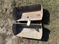 LOT OF 2 SMALL HOG TROUGHS