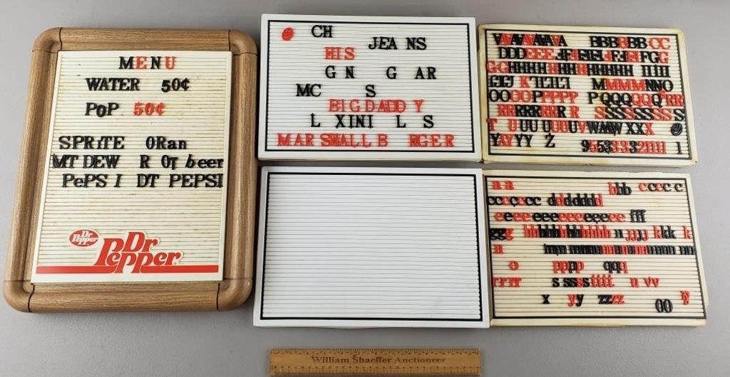 Plastic Menu Boards w/ Letters 1 Dr. Pepper