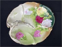 hand painted  signed dish marked Bavaria, the