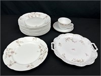 12 porcelain plates, Johnson brothers with double