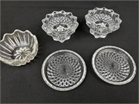 Clear  glass dishes