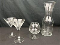 Martini, glass, snifter, and vase