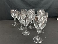 Clear glass stemware 10 pieces glasses are