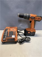 RIDGID DRILL WITH CHARGER & 2 BATTERIES