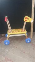 Vintage Playskool Ride on Wood Giraffe