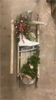 Sled with Christmas Decorations