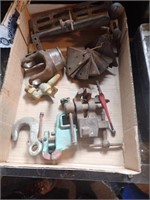 (2) Mini Vises, Glass Cutter, Sickle Sections,