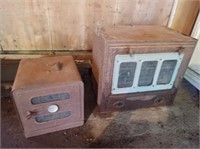 (2) Antique Warming Ovens - 20"Wx13"Dx18"H &