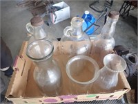 Half Gal. Jar, Water Flask, Glass Chimney