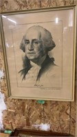 George Washington Picture GLASS CRACKED