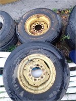 (2) 6 Hole JD Rims w/  9.5Lx14 Tires