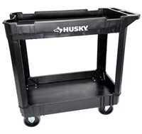 (READ) Husky 2-Tier Plastic 4-Wheeled Service Cart