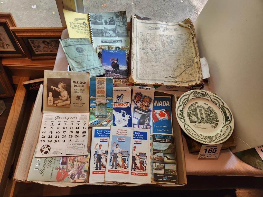 Vintage maps & local memorabilia