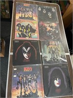 8 KISS vinyl record albums