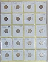 Variety of Canadian Dimes.