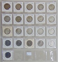 15 Silver Canadian Quarters. 6 (Nickel) Quarters.