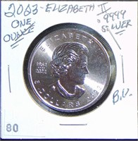 2023 Elizabeth II .9999 Silver Ounce.