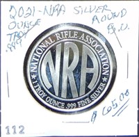 2021 NRA Silver Round .999 Troy Ounce. Wow!