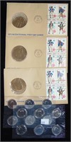 10 Canadian 150th Anniv. Quarters & 3 1975 1st Day