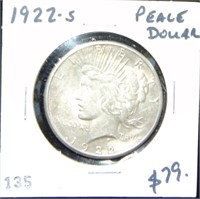 1922-S Peace Dollar VF.