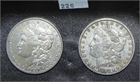 1879 Morgan Dollar (cleaned). 1882 Morgan Dollar F