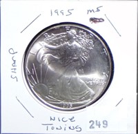 1995 Silver Eagle .999 BU.