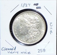 1889 Morgan Dollar XF (cleaned).
