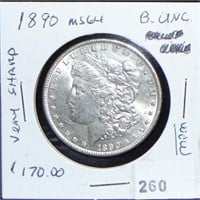 1890 Morgan Dollar UNC.