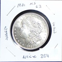 1921 Morgan Dollar MS.