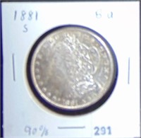 1881-S Morgan Dollar MS (proof-like).