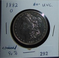 1882-O Morgan Dollar AU-UNC.