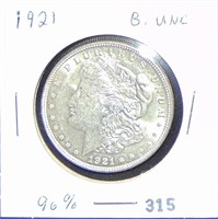1921 Morgan Dollar UNC.