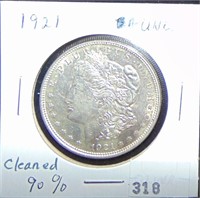 1921 Morgan Dollar AU.